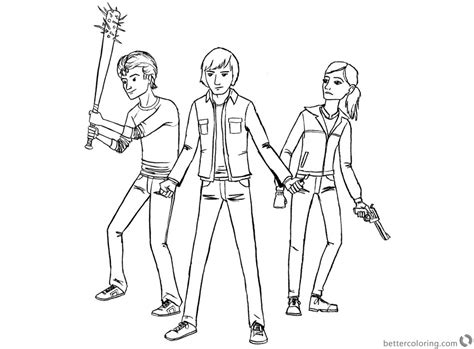 Stranger Things Coloring Pages Kids Ready to Fight - Free Printable
