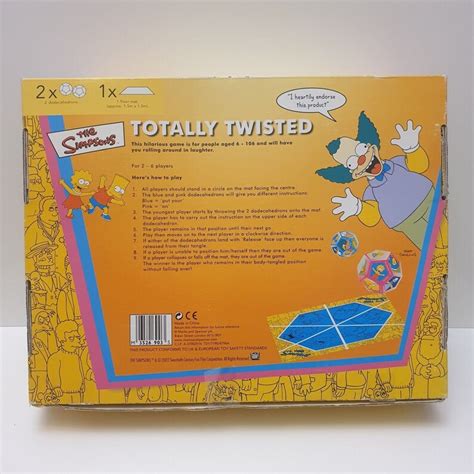 The Simpsons Totally Twisted Twister Game From Marks And Spencers 2002