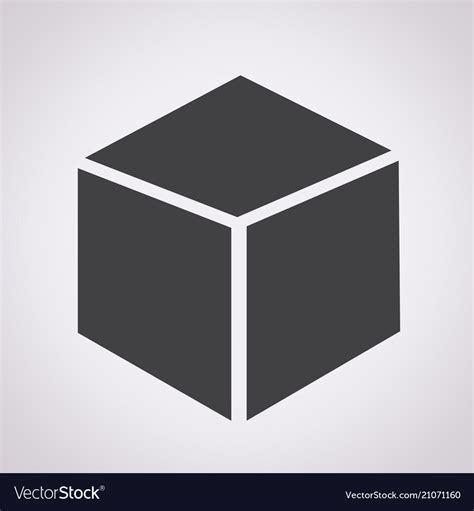 3d Cube Icon Royalty Free Vector Image Vectorstock