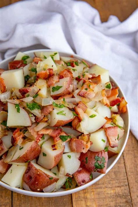 authentic easy german potato salad with bacon dinner then dessert