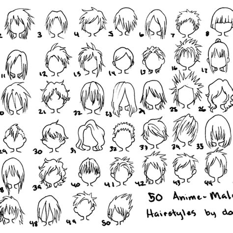 Draw Anime Boy Hairstyles Manga