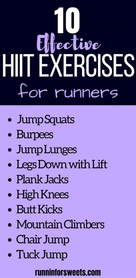 The 10 Most Effective Hiit Exercises For Runners Runnin For Sweets