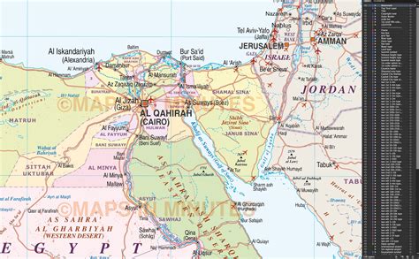 Egypt Political Map Vector Eps Maps Order And Download Egypt