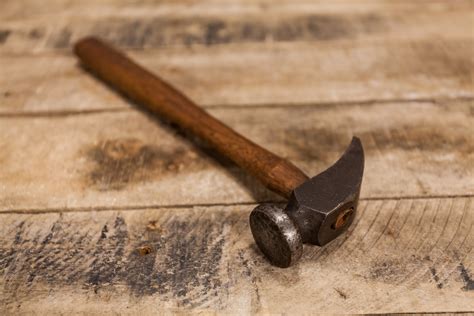 Antique Cobblers Hammer Wood Steel Primitive Industrial Rustic Man Cave