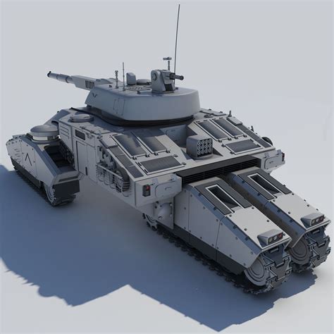 Futuristic Tank Concept 3D Model 70 Max Obj 3ds Free3D