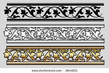 New victorian designs everyday with commercial licenses. stock vector : Seamless Victorian Style Design Elements ...