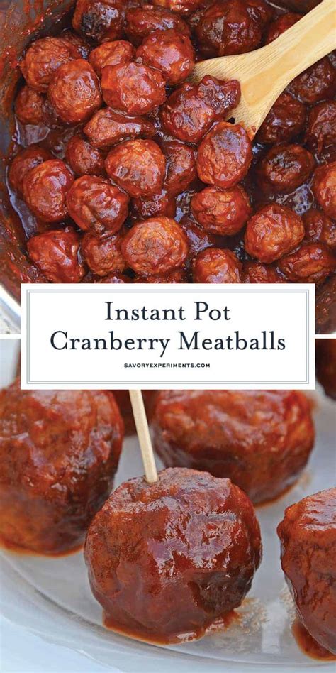 Instant Pot Cranberry Meatballs Party Meatballs In The Instant Pot