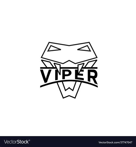 Modern Viper Head With Initial V Logo Icon Design Vector Image