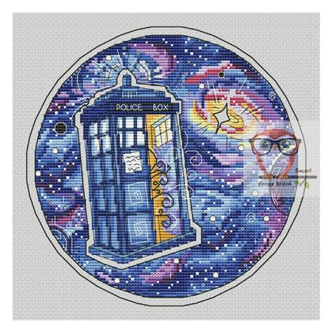 Doctor Who Cross Stitch Pattern Tardis Embroidery Design Схемы