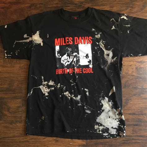 Miles Davis Hand Distressed One Of A Kind Acid Washed Tie Dye Graphic