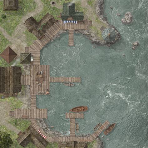 The Dock District X Battlemaps Fantasy Map Dnd Vrogue Co