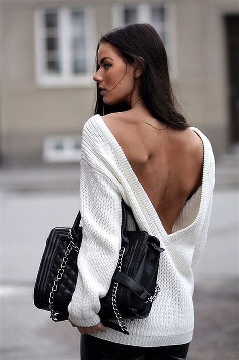 11 Fashion Backless Sweater How To Wear