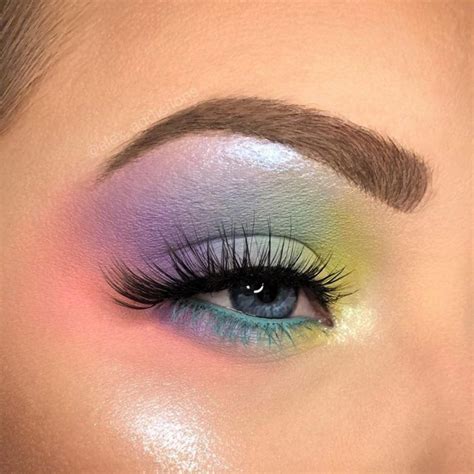 Pastel Rainbow Eye Makeup Is Everything You Need Rn To Brighten Up Your