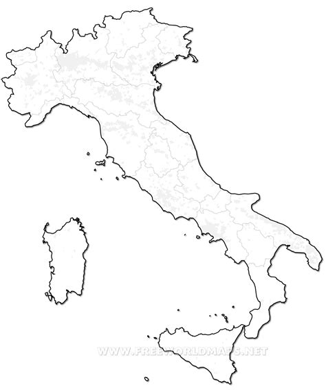 Mapa Politico De Italia Para Imprimir