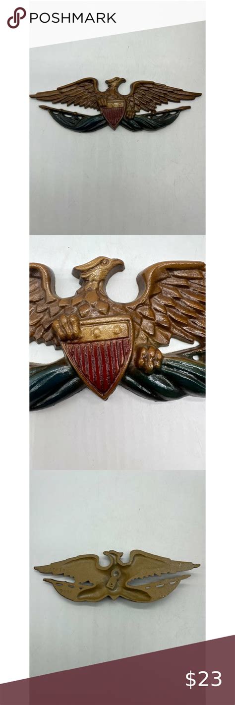 sexton cast metal american eagle vintage usa made collectors colonial wall decor colonial wall