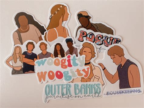 Outer Banks Inspired Sticker Pack Jj John B Sarah Pope Etsy