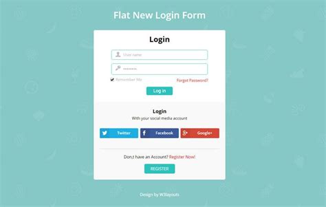 Flat New Login Form Responsive Widget Template By W3layouts