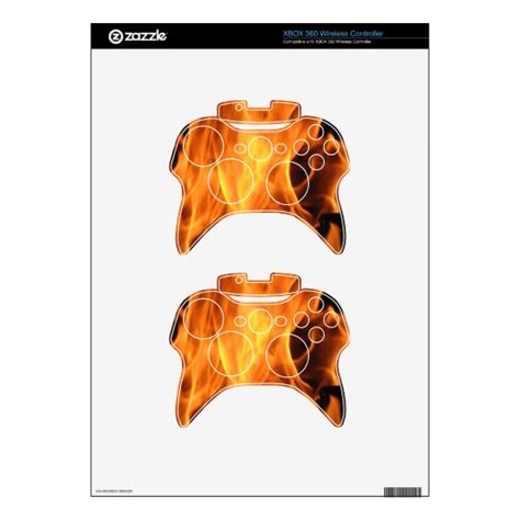 Xbox 360 Controller Skin Template Fire
