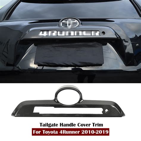 Carbon Fiber Rear Trunk Tailgate Handle Cover Trim For Toyota 4runner