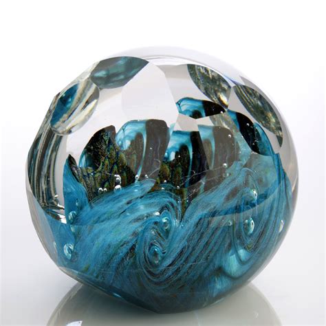 Ocean S Reef By Benjamin Silver Art Glass Paperweight Artful Home Art Glass Paperweight
