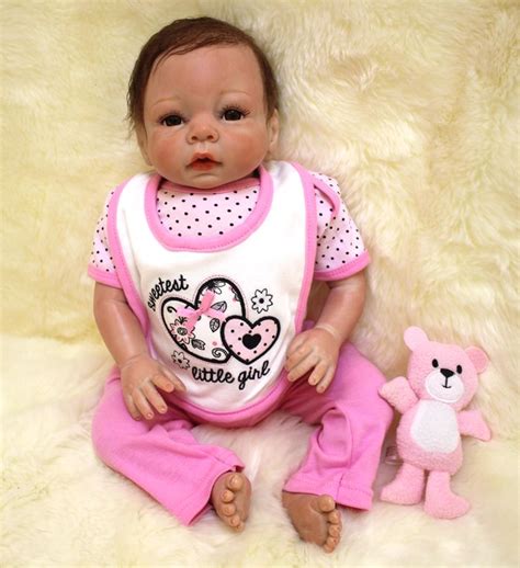 Soft Body Silicone Reborn Baby Dolls Toy Lifelike Newborn Girls Babies