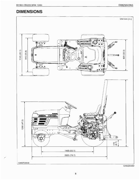 Kubota Bx1800 Bx2200 Tractor Workshop Service And Repair Manual 1