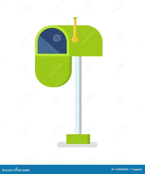 Open Mailbox Vector Isolated Icon Letter Box Stock Vector