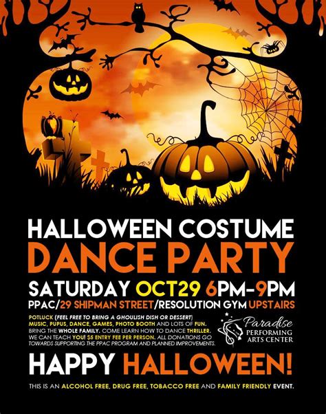 Halloween Costume Dance Party Paradise Performing Arts Center