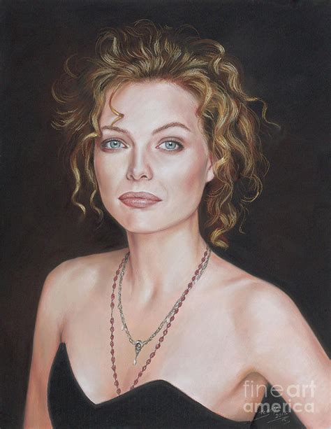 Pastel Portrait Of Amazing Michelle Pfeiffer Painting By Teodor