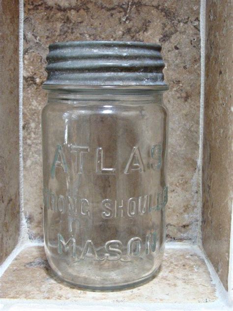 Hazel Atlas STRONG SHOULDER Mason Pint Jar Early Etsy Jar