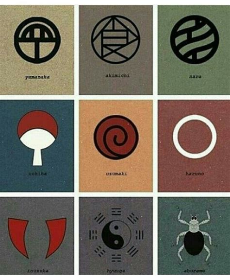 The Clan Symbols Naruto Uzumaki Shippuden Naruto Kakashi Naruto