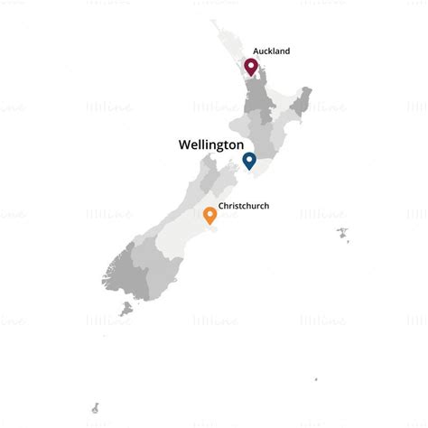 New Zealand Map Vector