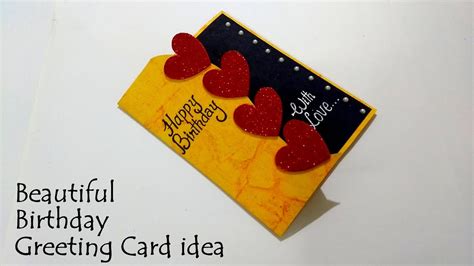 Create & design greeting cards to print or send online as ecards. Beautiful Birthday Greeting Card Idea | Handmade Birthday ...