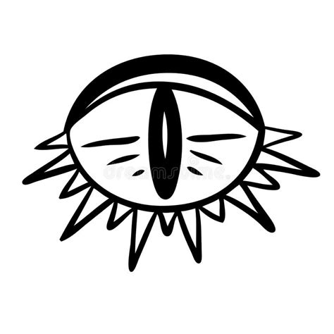 Evil Seeing Eye Symbol Occult Mystic Emblem Graphic Design Stock