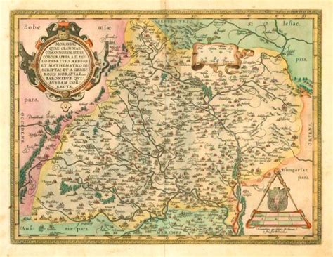 Moravia Czech Republic By Abraham Ortelius Sanderus Antique Maps