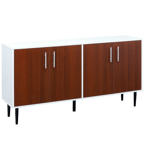Homcom Modern Sideboard Buffet Cabinet Console Table With Adjustable