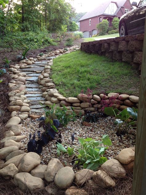 The Dry Creek Bed That Ends Into A Rain Garden I Designed And Built It