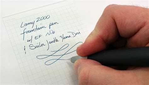 Lamy 2000 Fountain Pen Writing Sample