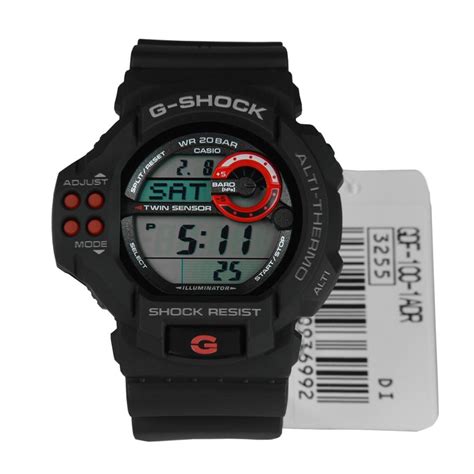 Casio G Shock Twin Sensor Barometric Thermometer Sports Watch Gdf 100