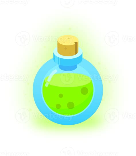 Green Potions In A Bottle Illustration Gui Element 13895103 Png