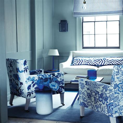 Blue Living Room Decor 2017 Grasscloth Wallpaper