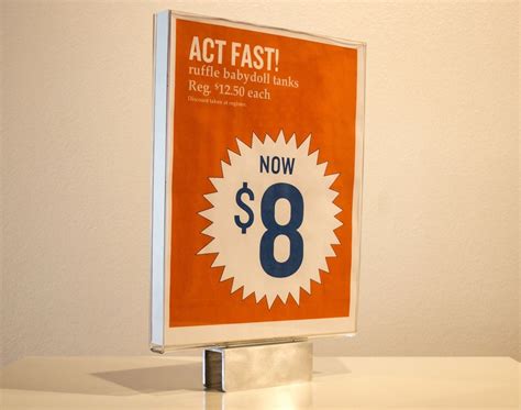 Custom Retail Price Sign Fabricated From Acrylic Produced By Graphic