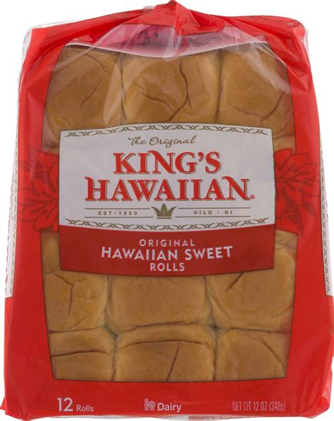 King S Hawaiian Original Hawaiian Sweet Rolls 12 Ct Pack 2 Home And Kitchen