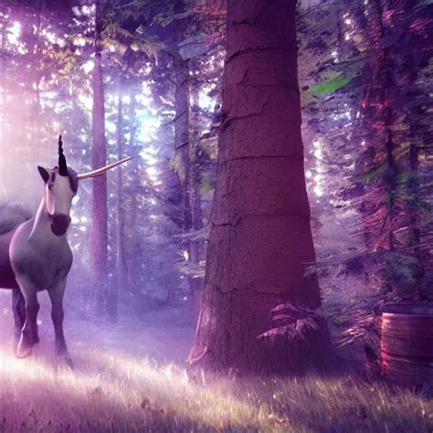 A Unicorn In A Magical Forest D Render Octane Stable Diffusion Openart