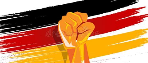 Flag Of Germany Painted With Brush Strokes Stock Vector Illustration