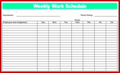 7 Day Work Schedule Template Fresh Johnnybelectric Schedule Template