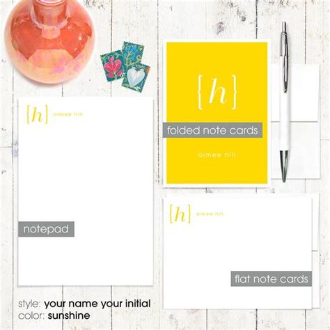 Complete Personalized Stationery Set Your Name Your Initial