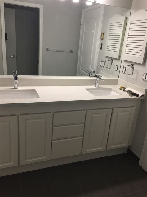 The types of paint for kitchen cabinets can be overwhelming at first. Townhouse Bathroom remodel repainting cabinets