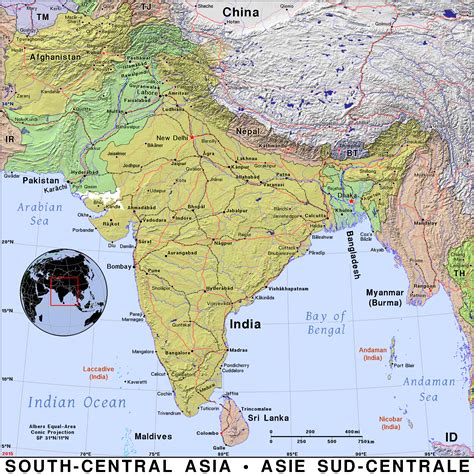 South Central Asia · Public Domain Maps By Pat The Free Open Source