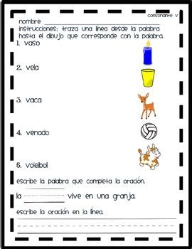 Spanish words that start with ver. Matching V Words in Spanish by Ashley Sierra | Teachers ...